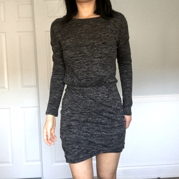 Aritzia Wilfred Bercot Long-sleeve Charcoal Grey Dress. Women’s size XS - Picture 1 of 9